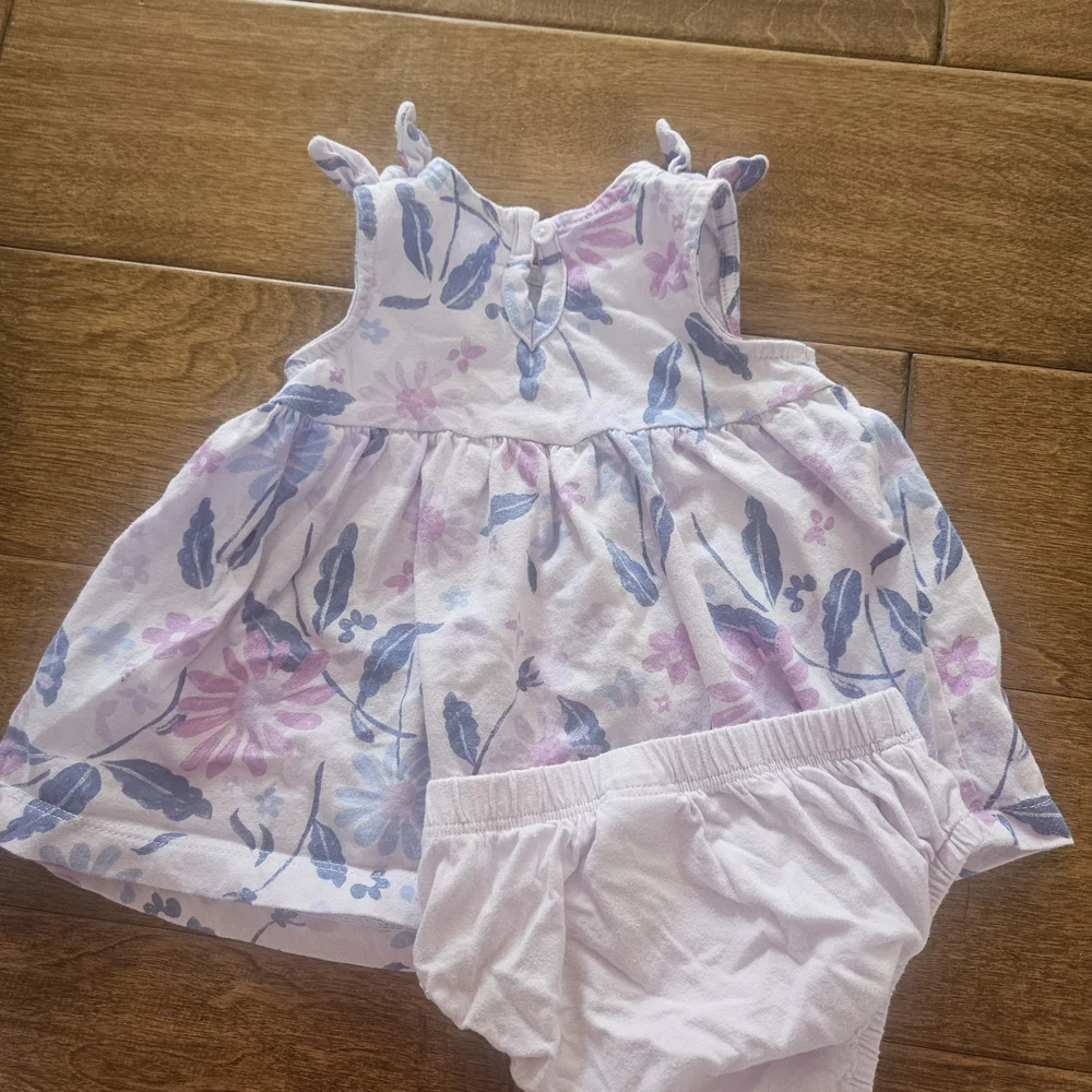 💝💝5/$25💝💝 Carter's Floral Dress & Diaper Cover Set - Pink and Blue